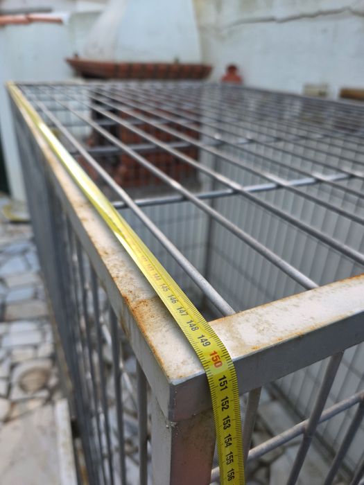 Jaula em ferro galvanizado 150x100x144 cm