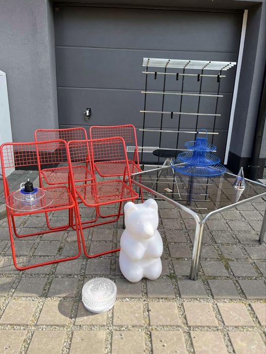 Stolik szklany vintahe Huwa Spiegel