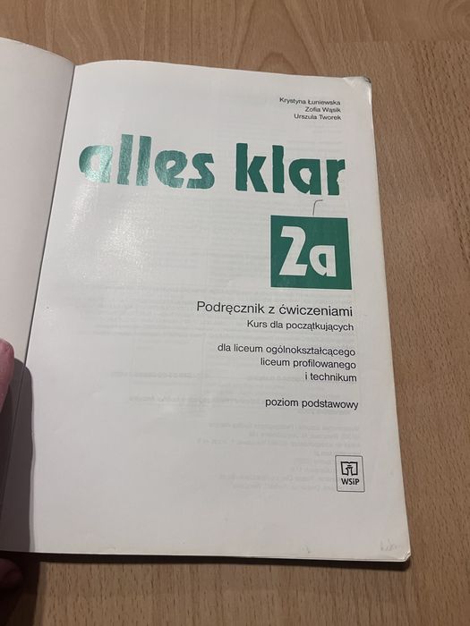 Alles klar 2a podrecznik z cwiczeniami