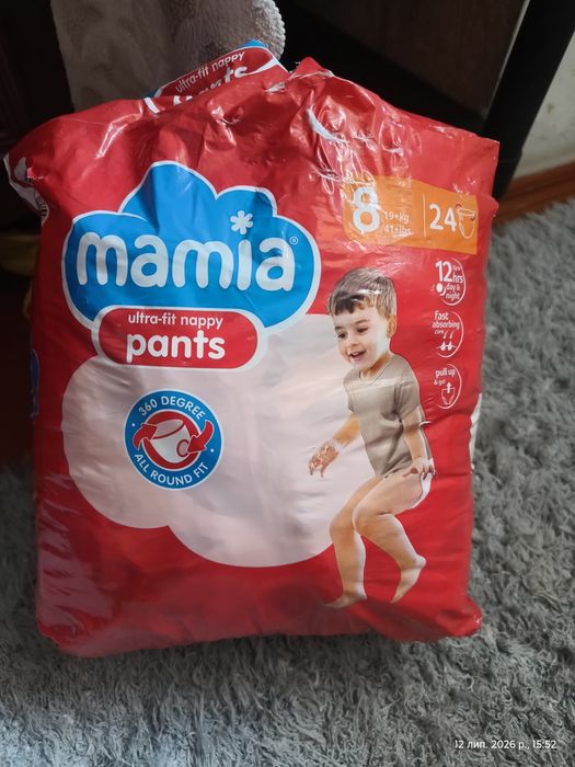 Підгузники mamia pants 8(21 штук) 19+ кг