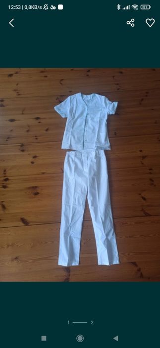 Kombinezon biały strój pielęgniarki