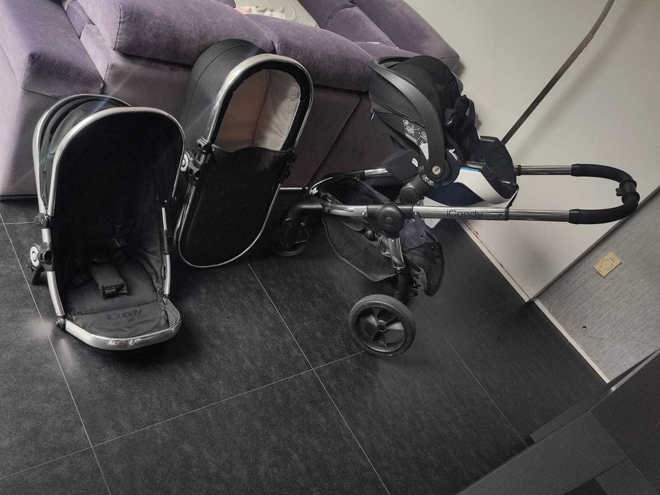 Carrinho de bebé + alcofa + ovo