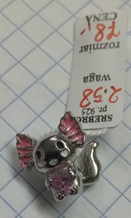 Charms Stworek Pokemonek Srebro 925 NOWE