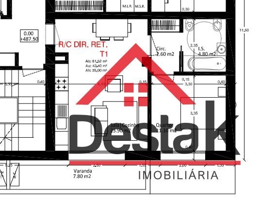 Apartamento T1 novo para venda em Viseu.