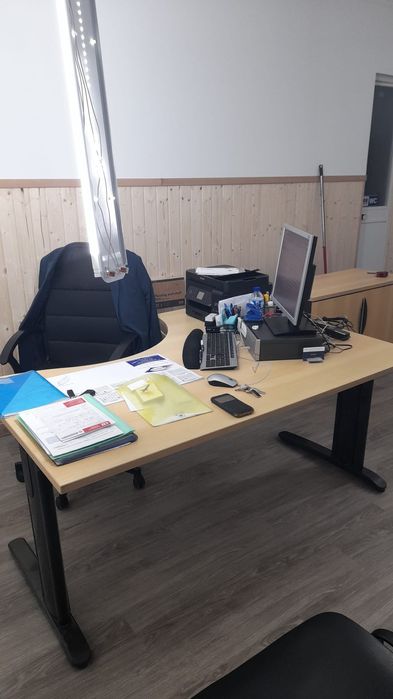 Conjunto secretaria módulo de gavetas e móvel de arquivo