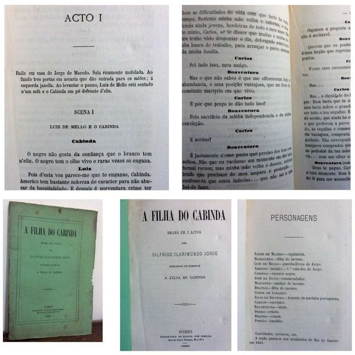 Teatro - A filha do cabinda: Drama em 3 actos. JORGE, Silfrido Clarimundo,1880.