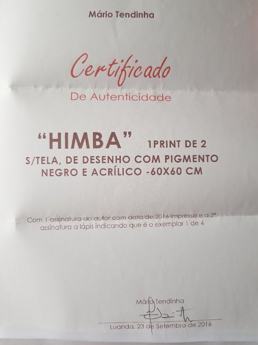 Tela - Mário Tendinha (2016) "Himba"