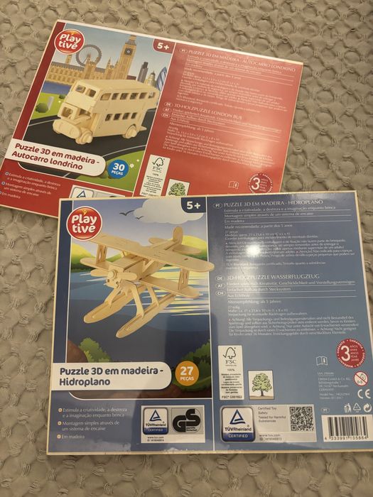 Puzzle 3D em madeira
