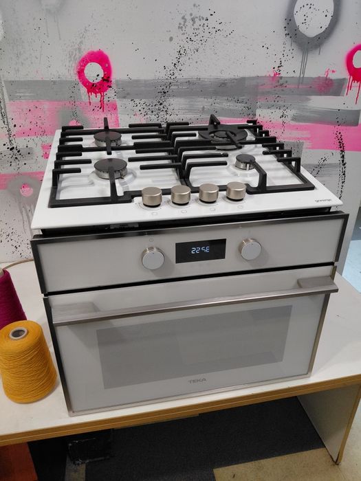 ТОП білий комплект газова поверхня плита панель та електрична духовка духова шафа