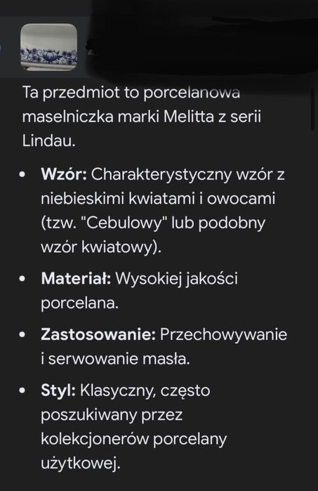 Maselniczka z porcelany