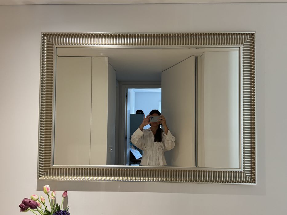 Espelho Ikea moldura prateada