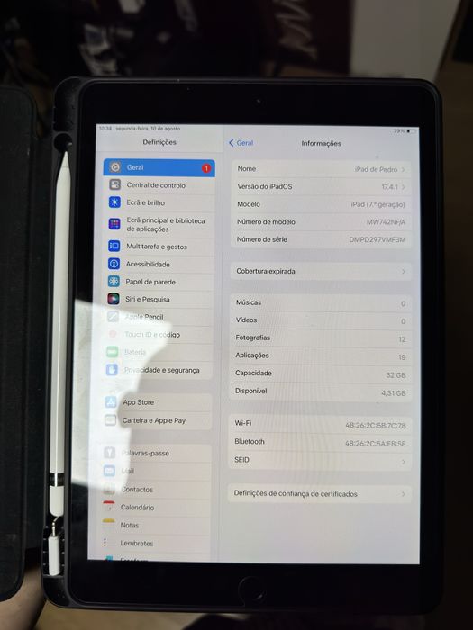 Ipad 7a geracao 32 gb