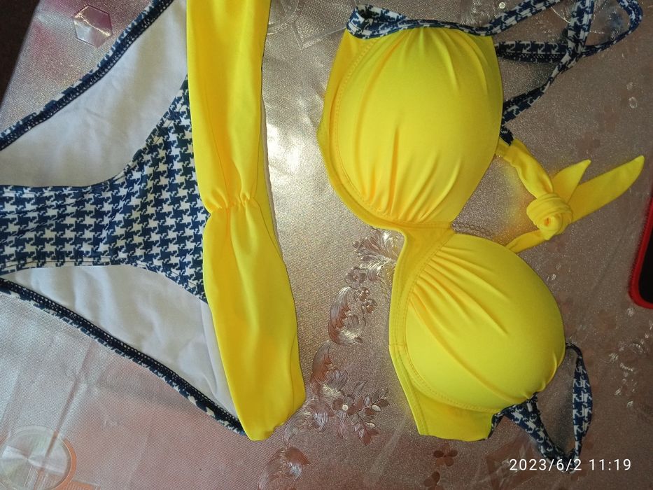 Купальник жовто синій