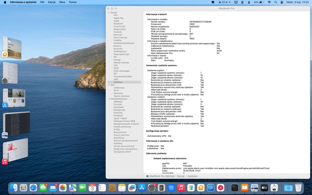 MacBook Pro Intel Core i7 16 GB 512 GB szary 13-calowy, 2019 r cztery porty Thunderbolt 3 TouchBar