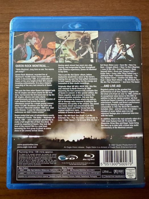 QUEEN Rock Montreal & Live Aid 1981 blu ray
