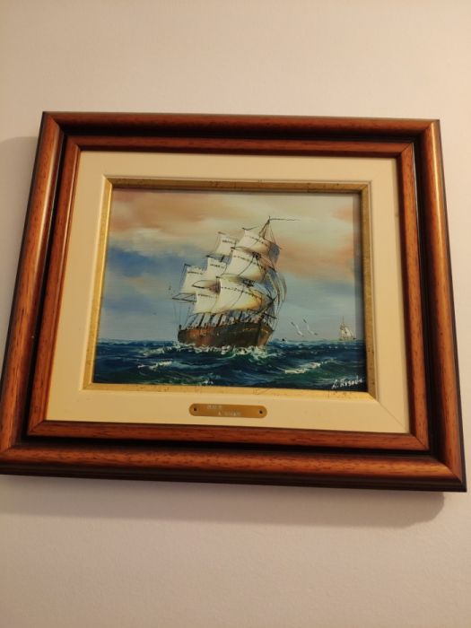 Vendo Quadros pintados Óleo excele8nte qualidade estado novo vários ta