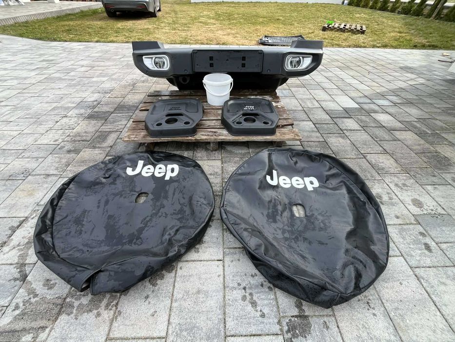 Jeep Wrangler Jl  zderzak przedni kompletny czujniki, wiązka, halogen