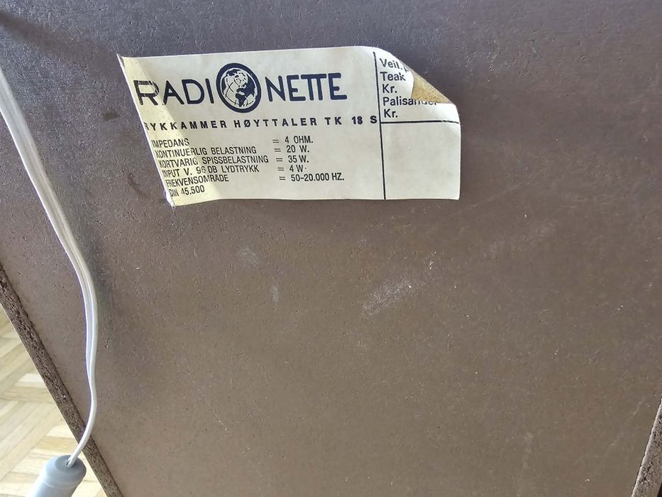 Glosniki Radionette