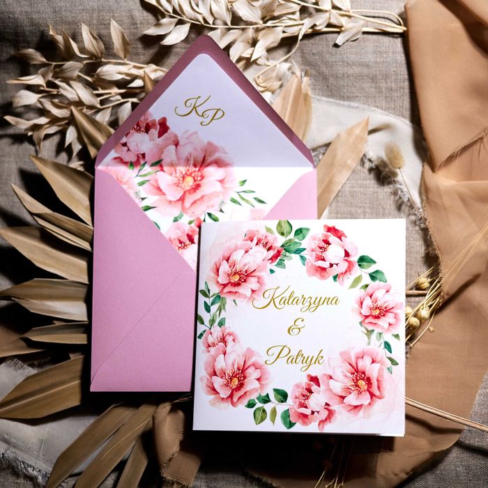 Zaproszenia ślubne OLD ROSE 23