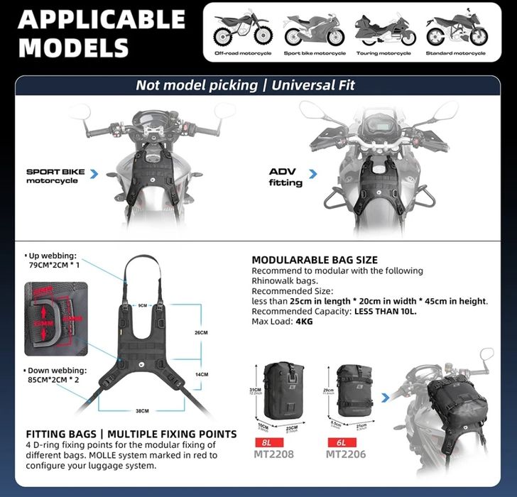 Vendo bolsa para moto NOVA Lateral/Depósito