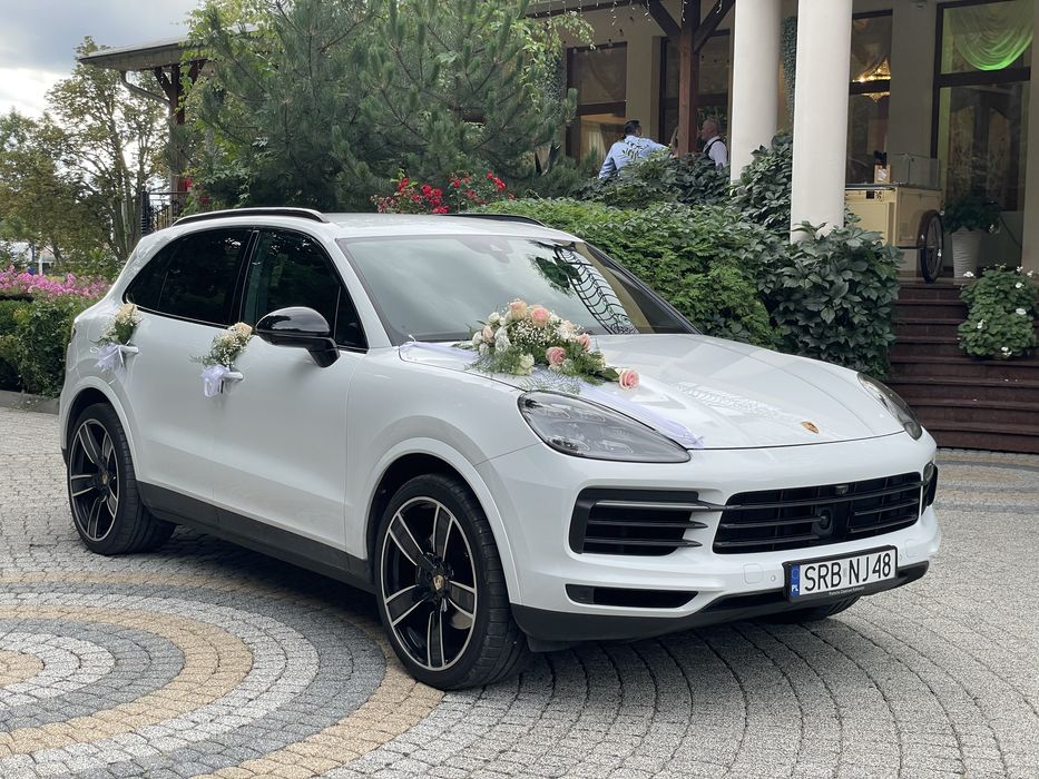 Auto do Ślubu Piękne BIAŁE Porsche Cayenne Auto klasy Premium