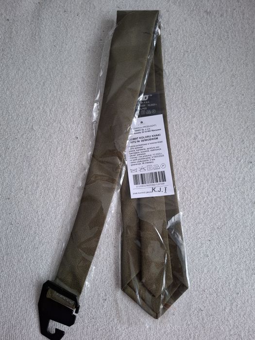Krawat khaki wojskowy MON.