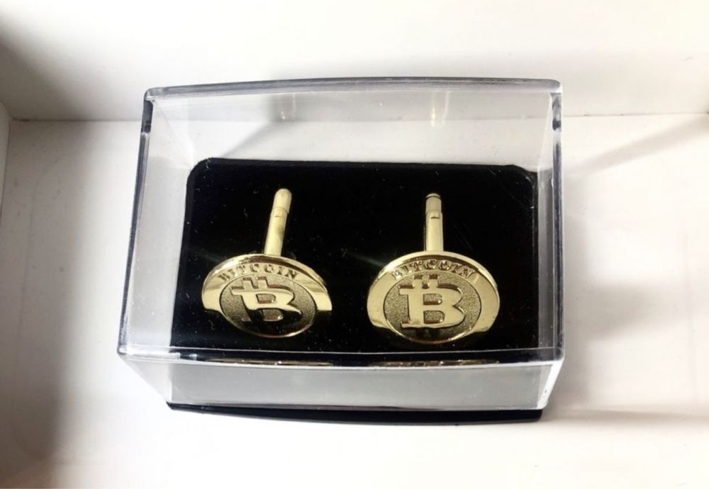 Запонки Bitcoin биткоин