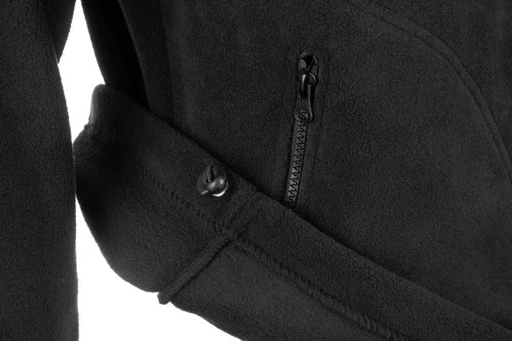 Męski ciepły gruby Polar czarny + wzmocnienia "NORWAY"