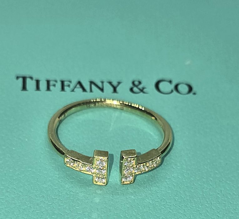 Tiffany Каблучка з діамантами лимонний колір. Кольцо с брилиантами