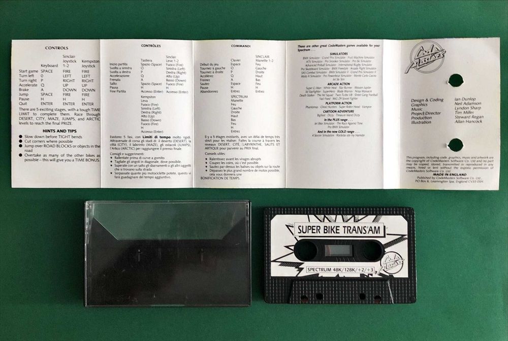 SPECTRUM [22€ cada] Comilão Super Bike Timex Codemasters