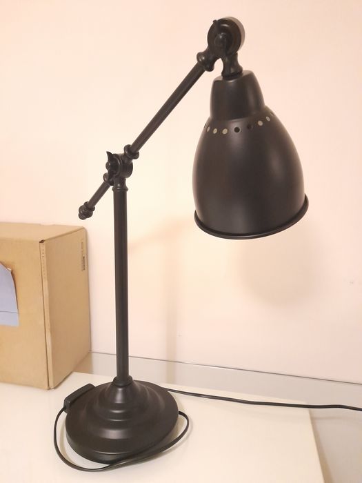 Candeeiro de secretária BAROMETER IKEA preto mate NOVO
