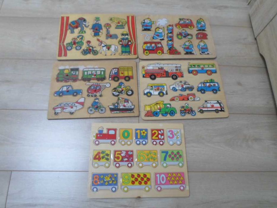 Puzzle drewniane- 9 sztuk