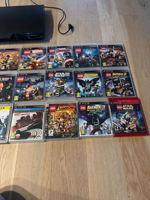 Konsola Sony PS3 slim, 27 gier, eye kamera, pad