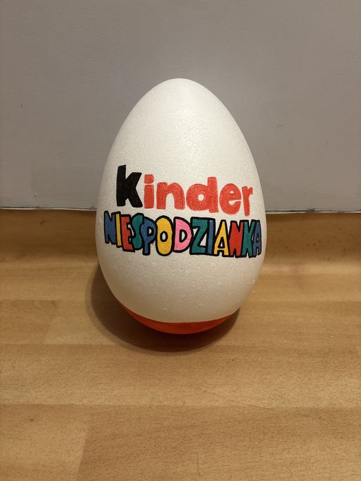 Duże ręcznie malowane jajko niespodzianka 30 cm wielkanoc otwierane