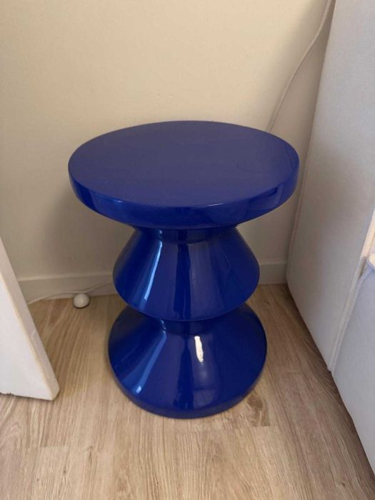 Par de mesas de apoio/bancos POLSPOTTEN Zig Zag, Azul (2 unidades)