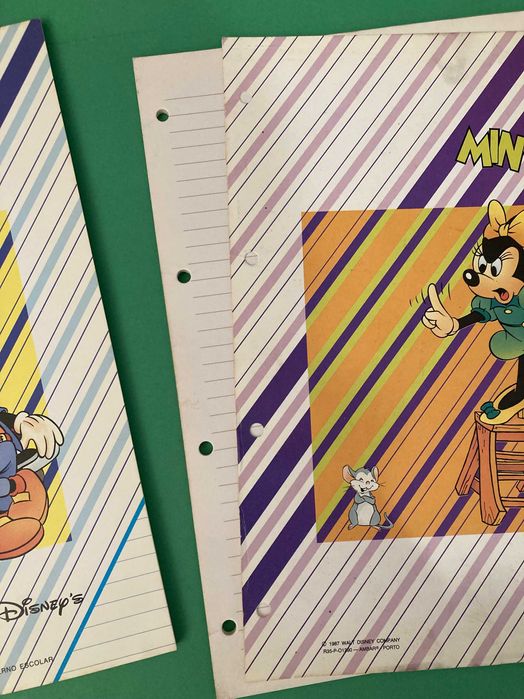 Colecção Completa 4 Recargas Escolares Dossier Disney Anos 80 Ambar