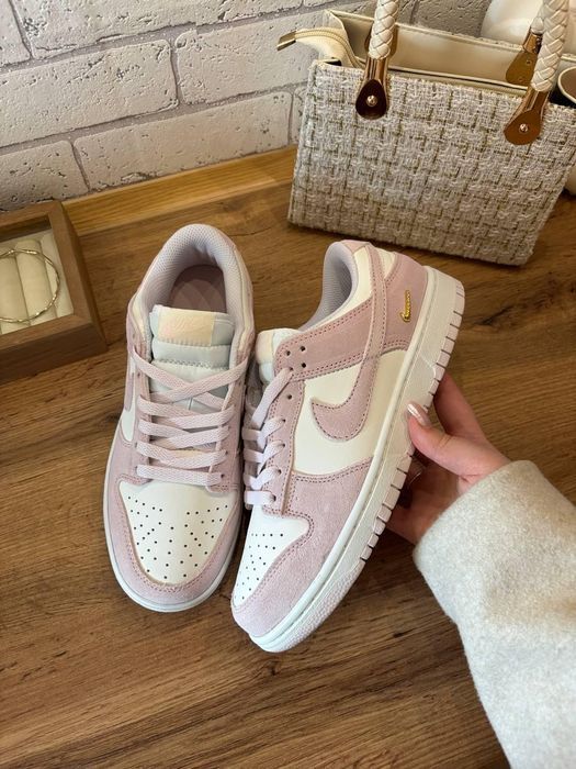 НОВИНКА‼️Nike Dunk Low Pearl Sail Pink жіночі кросівки найк данк данки