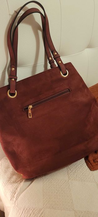 Mala de Senhora Nova Bordeaux e Riscas (Beje, Cinza e Amarelo Torrado)