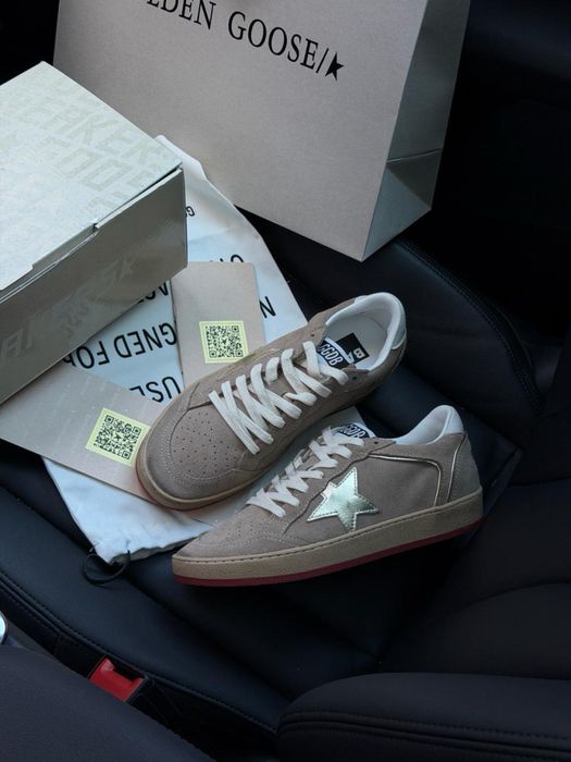 Повний комплект! Жіночі кросівки Golden Goose Suede Ball Star Sneakers Beige голден гус бежеві