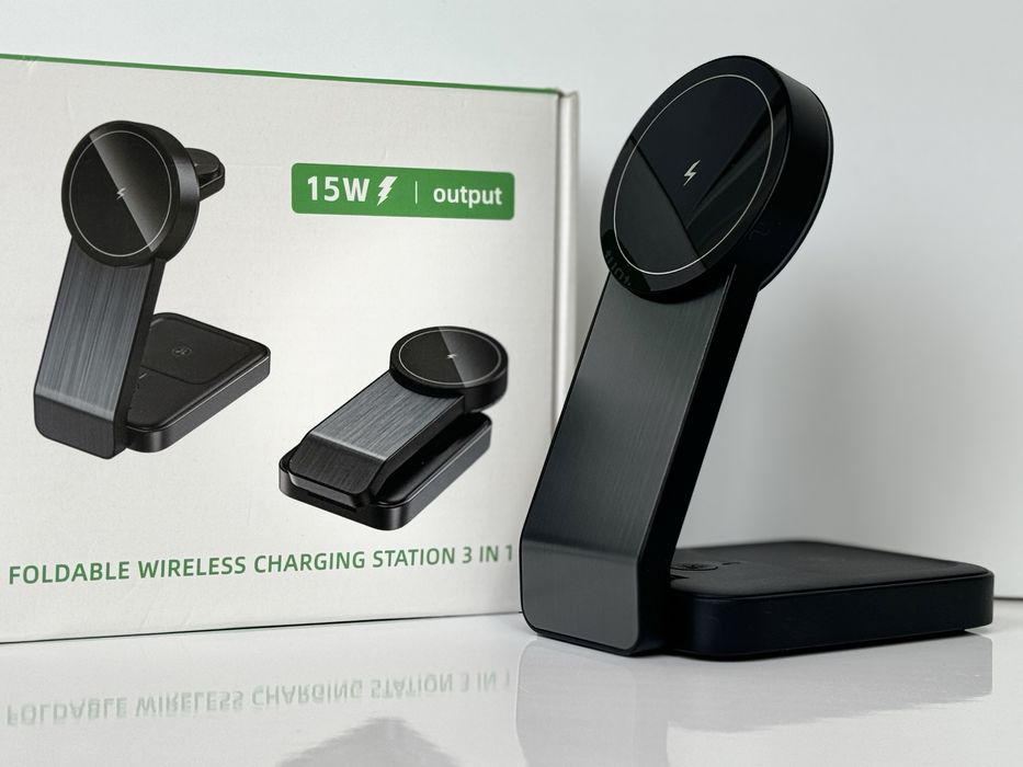 Магнітна бездротова зарядка зарядний пристрій адаптер станція