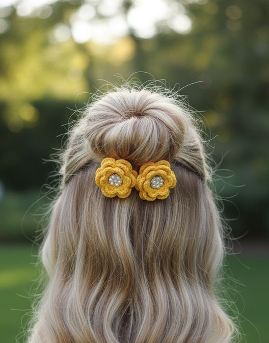 Резиночки для волосся в'язані гачком