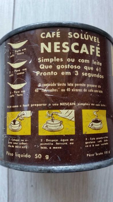 Metalowa puszka po kawie Nescafe Instant - vintage