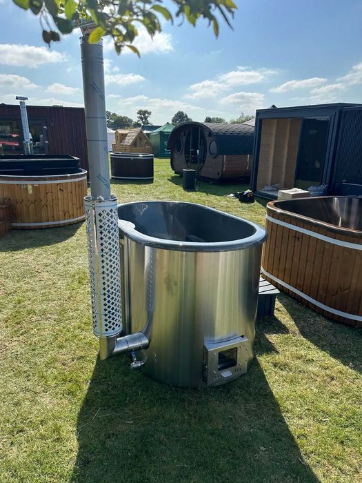 BALIA OWAL LUX - z piecem zewnętrznym -hot tub, spa, jacuzzi