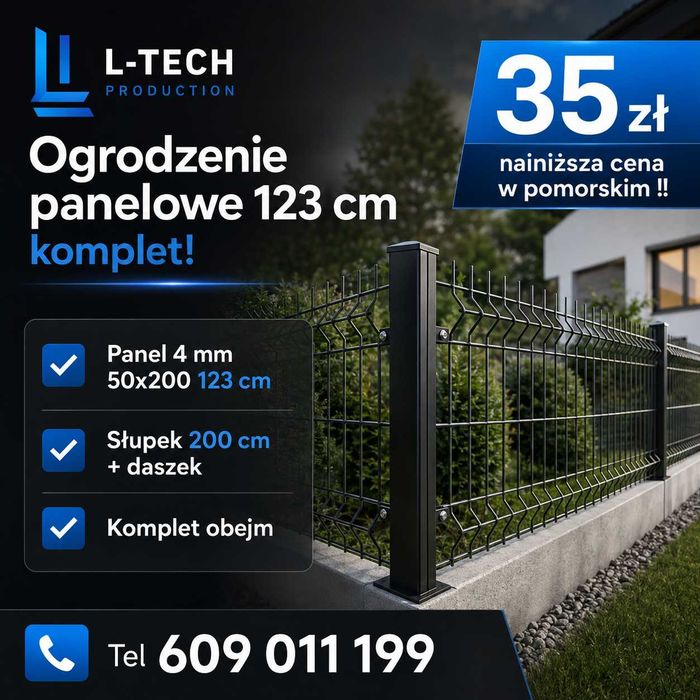 ogrodzenie panelowe 3D 1.20 m komplet Producent OGRODZENIA SWAROŻYN