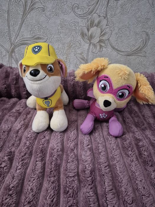 PAW PATROL Щенячий патруль Скай Гонщик Роки Зума Крем м'які іграшки ез