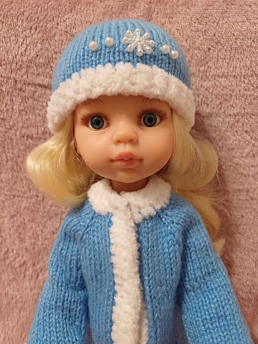 Фирменная Кукла Paola Reina в голубом наряде, красивая блондинка, 32см