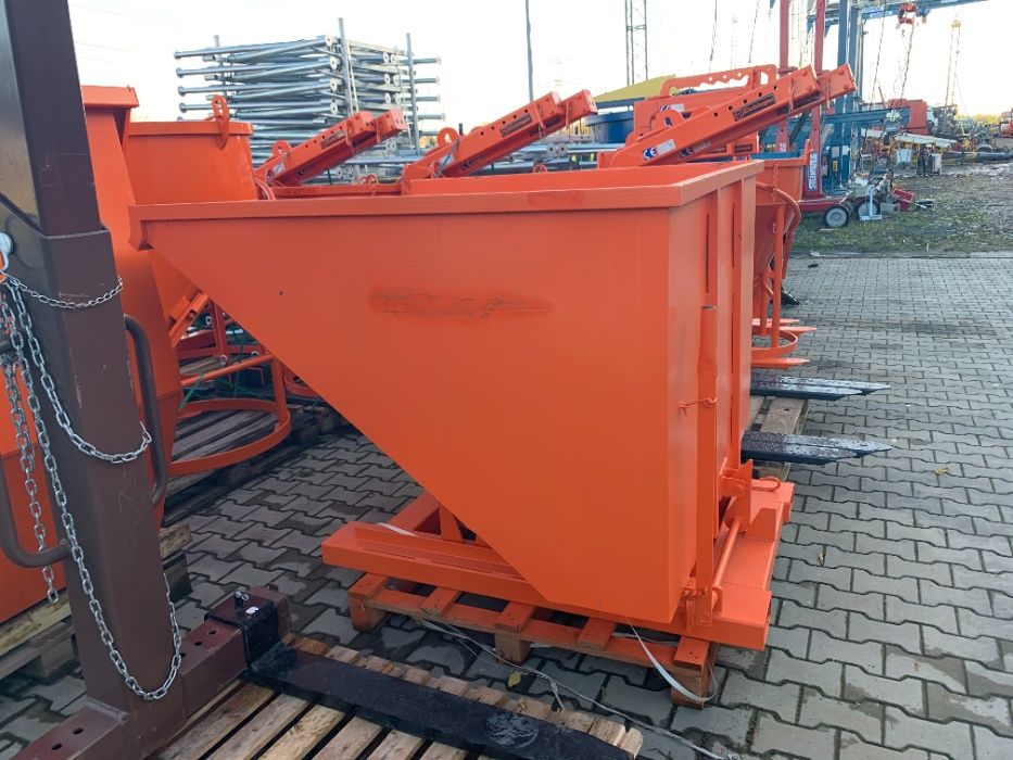 Kubeł pojemnik zbiornik dźwigowy do betonu ZB 500/2000L kastra bomba