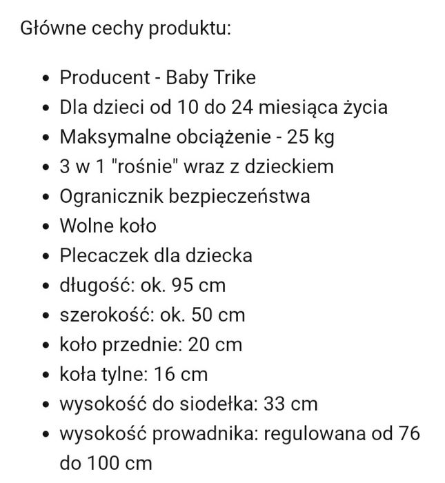 Rowerek dla dzieci