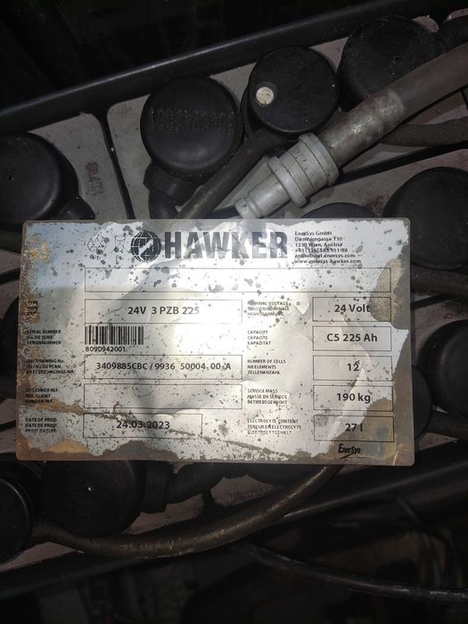 Bateria akumulator trakcyjny hawker, Rema 80a, 2023 rok, 3PZB, 225Ah