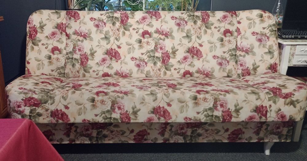 Wersalka kanapa sofa sprężyny kwiaty Angielskie róże BRW